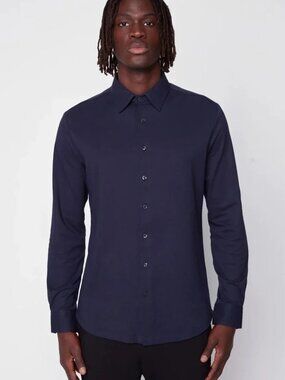 Projek Raw Navy Long Sleeve Knit Shirt/13752